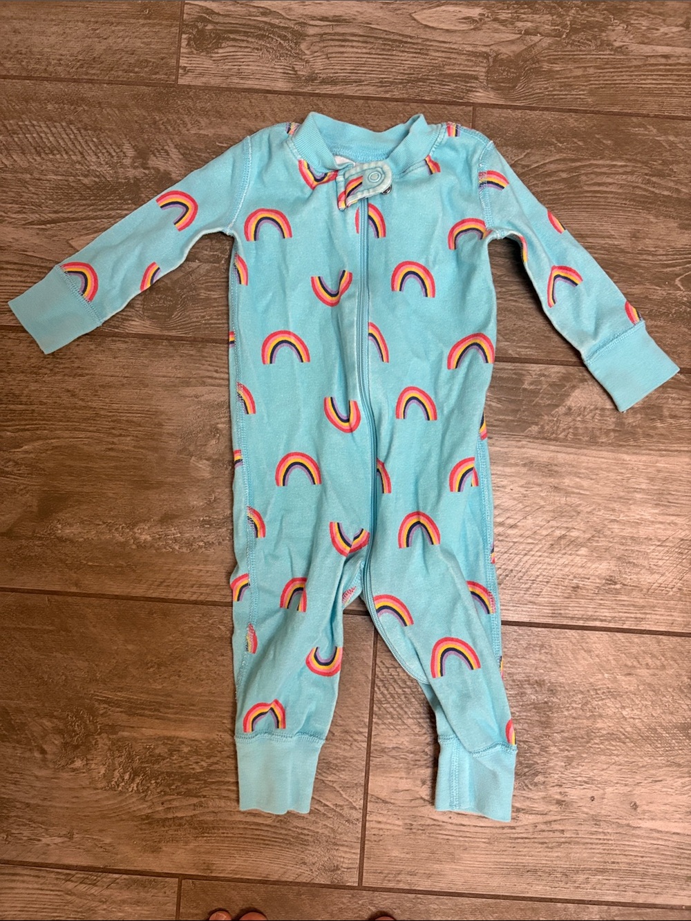 Hanna Andersson Aqua Rainbow Romper